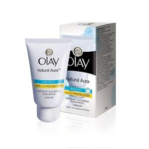 Olay Natural Aura Instant Glowing Fairness Cream 40gm free shipping worldwide