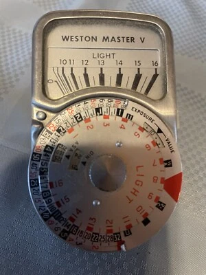 Vintage Weston Master V Exposure Meter & Leather Case invercone - Image 1 of 4