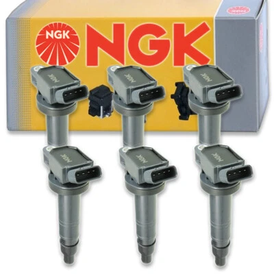 6 pcs NGK Ignition Coil for 2005-2015 Toyota Tacoma 4.0L V6 - Spark Plug vi - Image 1 of 4