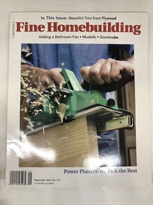 Fine Homebuilding September 2003 Mudsills Doorknobs Bathroom Fan Trim - Picture 1 of 5