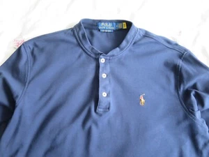 Ralph Lauren Polo Shirt Long Sleeve Navy Medium Excellent Condition cost £80 - Picture 1 of 4