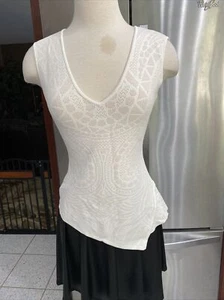 Maglione elasticizzato senza maniche BCBG MAXAZRIA da donna bianco ""Cassie"" - taglia small - Foto 1 di 6