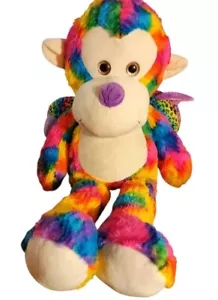 BJ Toy Co Large 24" Plush Monkey Stuffed Animal Rainbow - Picture 1 of 7