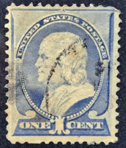 US Stamp Sc 212, 1c Franklin, Used VF CV $ 2.50 (GJ) - Picture 1 of 1