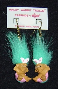 Pendientes de troll Russ EASTER BUNNY RABBIT NUEVOS EN BOLSA - Imagen 1 de 1