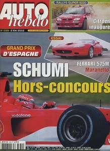 AUTO HEBDO Nr. 1339 02.05.2002 GP SPANIEN FERRARI 575 MARANELLO - Bild 1 von 1