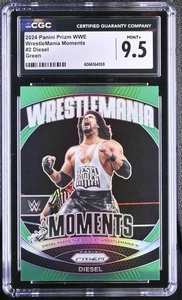 2024 Panini Prizm WWE WrestleMania Moments Diesel #2 Green - CGC 9.5 Mint+ - Picture 1 of 2