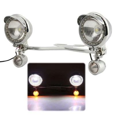 Kit de barra de lâmpada de sinais de passagem para Yamaha V-Star 950 1100 1300 Classic  - Imagem 1 de 4