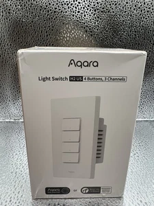 Aqara Smart Lichtschalter H2 US 2-in-1 Neutral 4 Tasten 3 Kanäle Weiß Neu - Bild 1 von 17