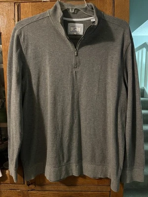 Camiseta Pulôver Southern Tide The Skipjack 1/4 Zíper Cinza Tamanho XL - Imagem 1 de 4