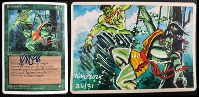 MTG Chronicles ERHNAM DJINN Artist Proof w/painting ***Magic The Gathering - Image 1 of 3