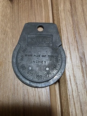 Vintage Kastar Spark Plug Gap Tool MADE IN U.S.A. Inches & Millimeters  - Image 1 of 2