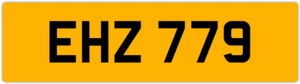 EHZ 779 E 3x3 PLACA DE MATRÍCULA PRIVADA SIN FECHA EMM EMMA EVE EVA EUAN ERIC ELA ED - Imagen 1 de 1