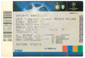 PP - BIGLIETTO CHAMPIONS LEAGUE - 2010 INTER - BARCELONA ..L'ANNO DEL TRIPLETE! - Picture 1 of 1