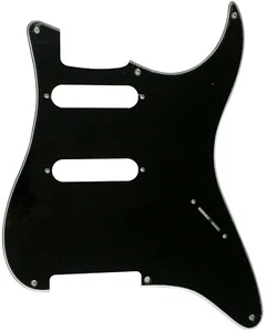 For Fender Strat No Pots With 6 Screw Hoels Guitar Pickguard 3 Ply Black - Picture 1 of 7
