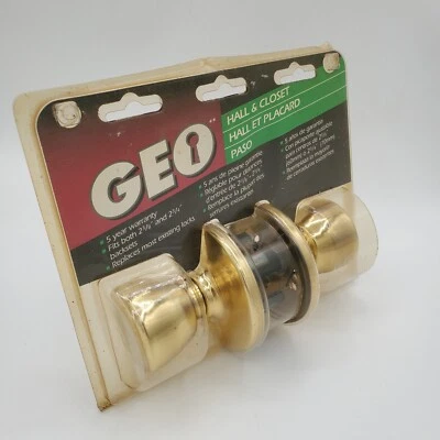 Juego completo de perillas de puerta Geo Hall & Closet para respaldos de 2 3/8" y 2 3/4" - NUEVO Foto 1 de 4