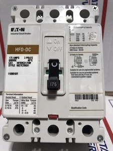 Eaton HFDDC3175W Formgehäuseschalter 175A 600V Leitungsschutzschalter 175 Ampere 3P polig - Bild 1 von 11