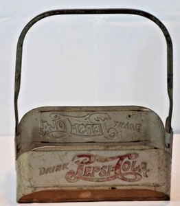 Vintage Pepsi-Cola Double Dot Metal Carrier - Picture 1 of 12