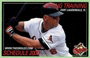 BALTIMORE ORIOLES ~ 2000 Spring Training Pocket Sched w/ Cal Ripken~ FREE SHIP - Picture 1 of 1