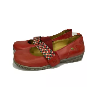 Wanda Panda Red Leather Comfortable Shoes Size Eur ~ 38/ US 7.5~ Made  In Spain - Bild 1 von 11