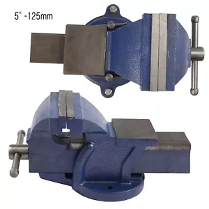 Heavy Duty 5 inch Work Bench Vice Engineer Jaw Swivel Base Vise Clamp Metal Tool - Picture 1 of 12