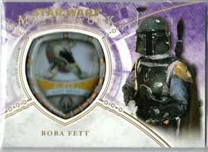 STAR WARS 2018 TOPPS MASTERWORK PURPLE VEHICLE EMBLEM MP-BHF BOBA FETT 21/50 - Picture 1 of 2