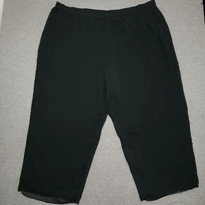 Roaman's Women's Plus Size 34W Pull On Black Chiffon Lined Dress Pants NEW - Picture 1 of 8