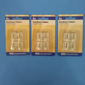 3 Packs Colección JES 4 ea.  Juego de ganchos de cortina de gancho de cortina de 1" - Imagen 1 de 2