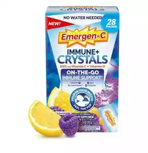 Emergen-C Immune Support Crystals 500mg Vitamin C 28 Stick Pack Berry Lemonade - Picture 1 of 1