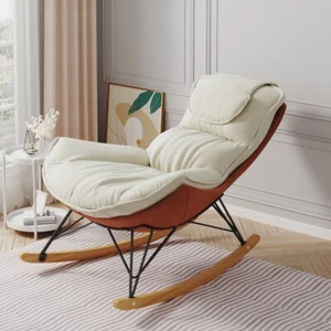Leisure Sofa Single Rocking Chair Light Luxury Sofa Chair Detachable & Washable - Picture 1 of 57