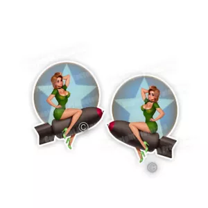 Blondie Pin Up Girl Nose Art Wall Decals Sexy Vintage Bombs Mural C36004 Medium - Picture 1 of 6