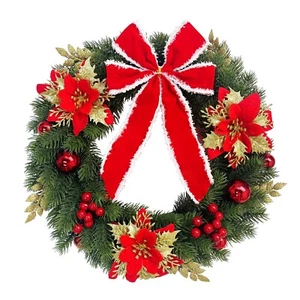 Christmas Wreaths for Front Door Windows Outside Decorations,18" Winter Artif... - Picture 1 of 9