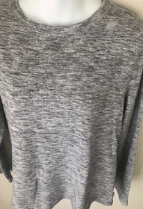 IsaacmizrahiLive! Grau Waffelstrick Damen Größe M 42" Brustumfang Pullover Sweatshirt - Bild 1 von 12