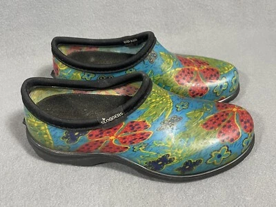 Sloggers Womens Garden Shoes 6 Waterproof Rain Slip On USA Turquoise Blue Green - Image 1 of 4