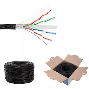1000ft Shielded Cat6 Network Cable Outdoor Direct Burial 23AWG Bulk Ethernet FTP - Picture 1 of 1