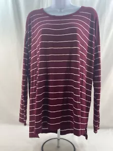 NWT Old Navy Women Red Long Sleeve T-Shirt M - Picture 1 of 8