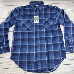 Camicia uomo vintage Midwest Traders flanella con bottoni media a quadri nuova con etichetta - Foto 1 di 7