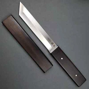 Masterfully Crafted Full Tang Japanese Tanto Dagger - Wavy Hamon Overall 10.75" - Picture 1 of 6