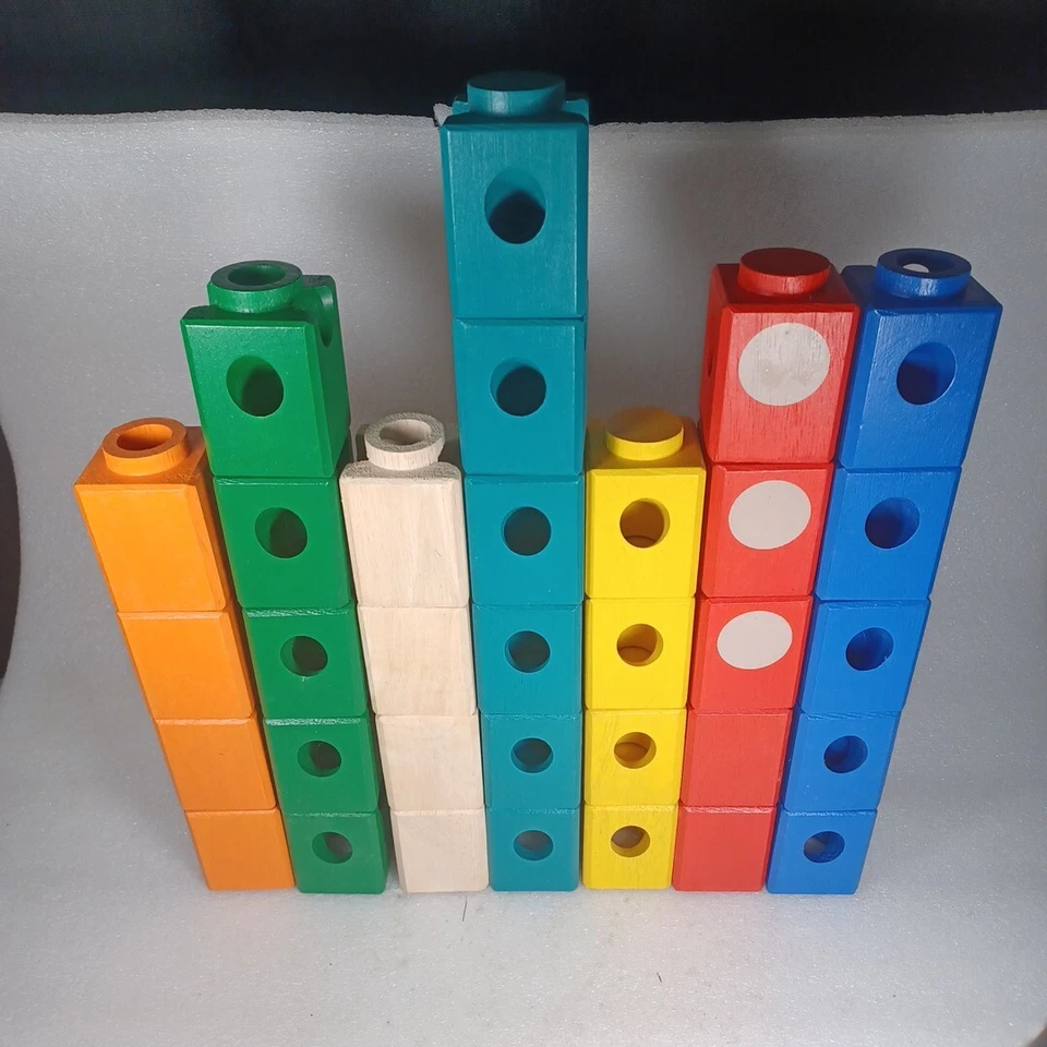 Hape Marble Run Lot of 33 Wooden Track Pieces - Assorted Blocks - Image 1 of 4