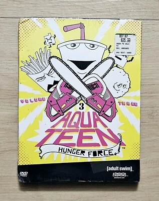 AQUA TEEN HUNGER FORCE Vol. 3 Three (DVD, 2004, 2-Disc Set) Factory Sealed NEW! - Image 1 of 3