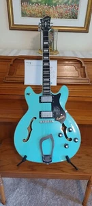 NEW HAGSTROM LIMITED EDITION VIKING DOUBLE CUTAWAY ELECTRIC W HARD HAGSTROM CASE - Picture 1 of 5
