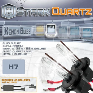 35W / 55W Xenon HID Bulbs Low Beam Head Light - H7 Replacement Pair 5000K (B) - Foto 1 di 3