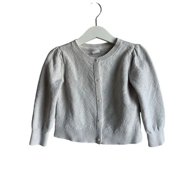 Baby Gap Size 4 Years Gold Cardigan Sweater Sparkle Shimmer Metallic Button Up - Image 1 of 4