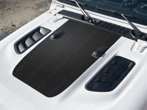 Calcomanía de capucha negra mate sólida para adaptarse a Rubicon Jeep Wrangler Gladiator 2018-2024 - Imagen 1 de 6