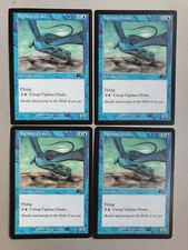 Vigilant Drake x4 PLAYSET, MTG Urza's Legacy (1999) Common Blue Creature NM