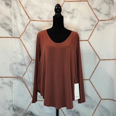 Lululemon Up For The Down Time LS - Women's Size 6 - Ancient Copper - NWT - Image 1 of 4