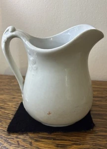 34 OZ. CLEMENTSON BROS. ENGLAND IRONSTONE PITCHER (1891) 7" HIGH. - Picture 1 of 6