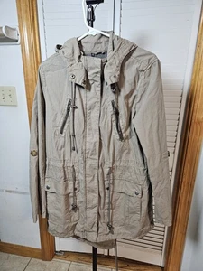 Levis Trench Jacket Mens XL Cargo Coat Warm Rain Hooded Rain Reisistant - Picture 1 of 6