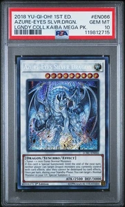 Yu-Gi-Oh! Azure-Eyes Silver Dragon LCKC-EN066 1st Edition PSA 10 Gem Mint - Bild 1 von 2