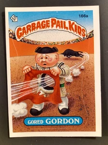 GPK Garbage Pail Kids Card Sticker 1986 Series 4 - Gored GORDON #166a - Picture 1 of 2